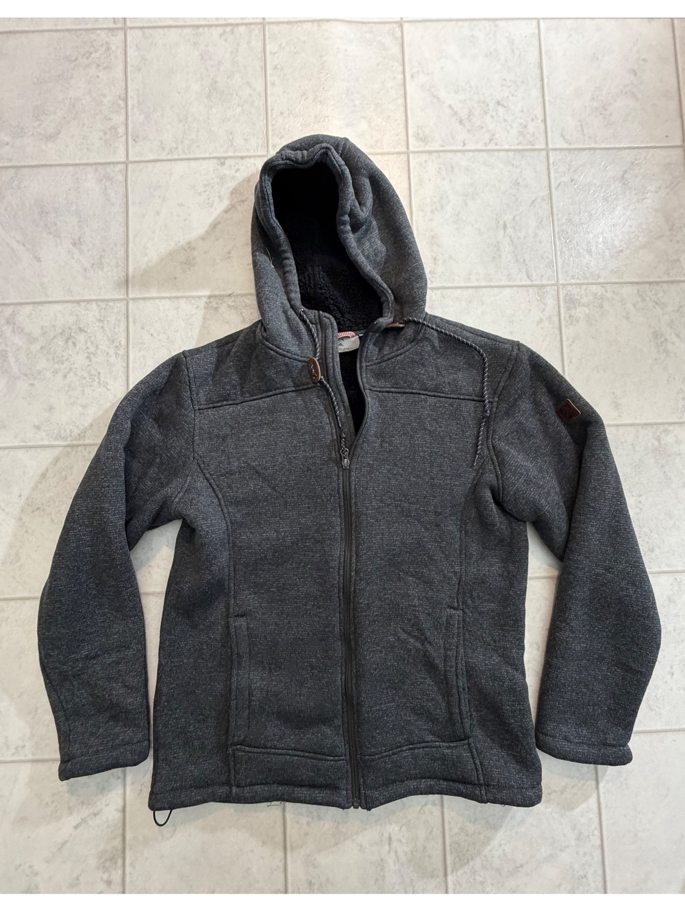 Rugged Elements gray sherpa zip hoodie